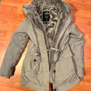 Women's Gray Parka Coat